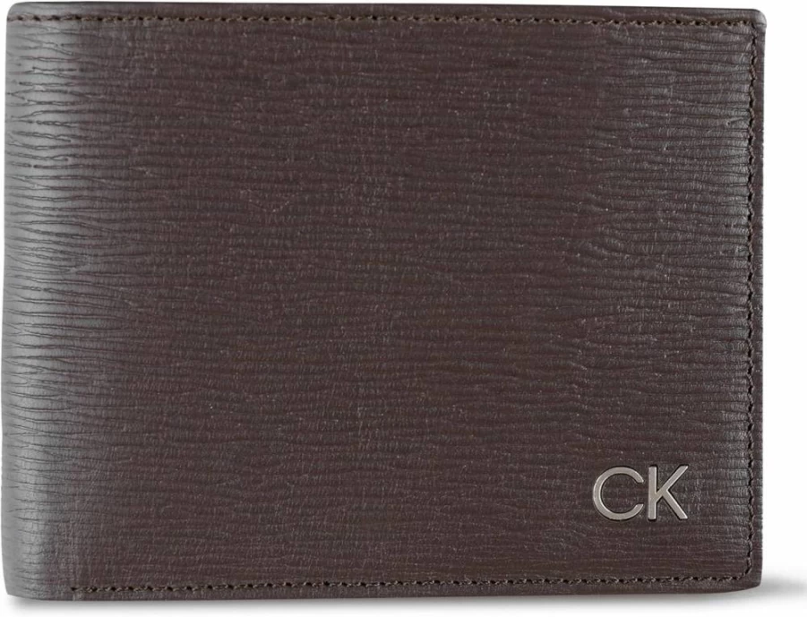 Calvin Klein Men's RFID Minimalist Leather Bifold Wallet with Multiple Card Slots & ID Window