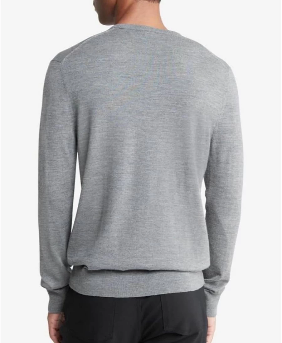 Calvin Klein Men's Premium Extra Fine Merino Wool Sweater - Soft Comfort Knit Pullover