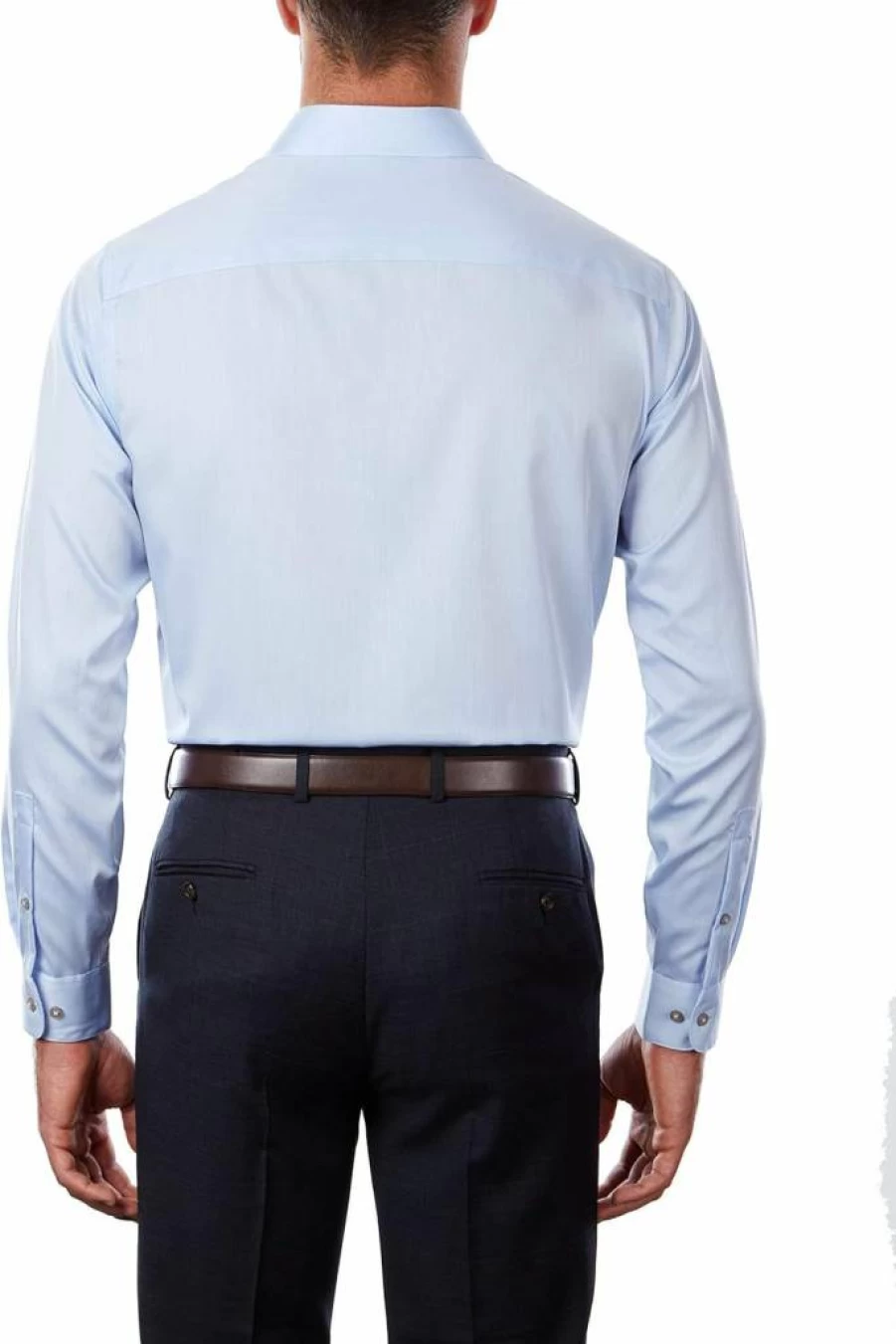 Calvin Klein Non-Iron Herringbone Dress Shirt for Men - Regular Fit, Wrinkle-Free Formal Wear