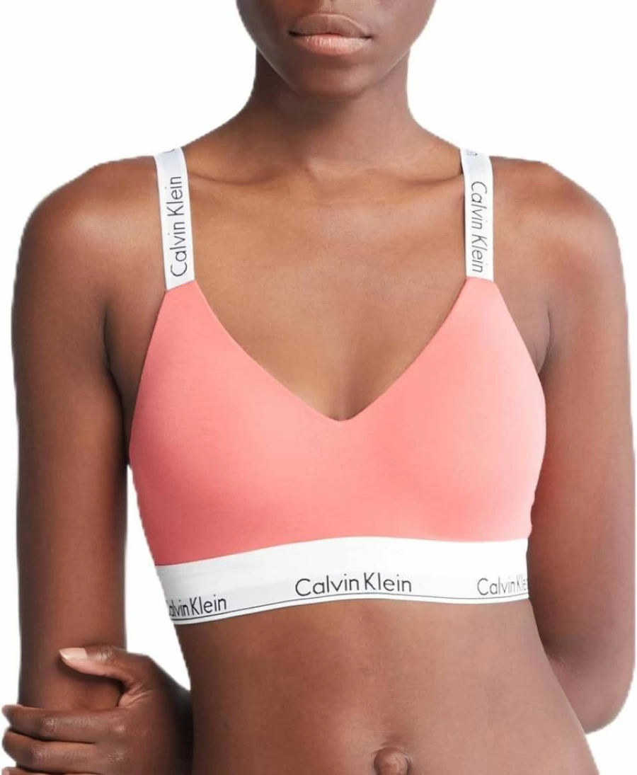 Calvin Klein Women's Modern Cotton Lightly Lined Bralette - Comfortable Wireless Bra for Everyday Wear