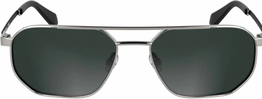 Calvin Klein Jeans CKJ25202S Light Ruthenium Rectangular Sunglasses for Men & Women