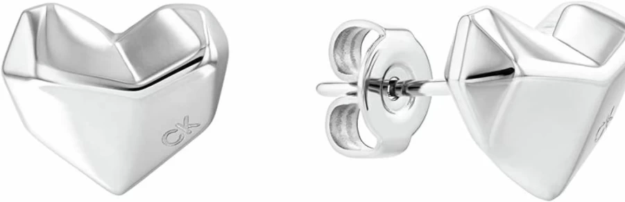 Amazon Women's Stud Earrings: Elegant Faceted Heart Design for Every Occasion