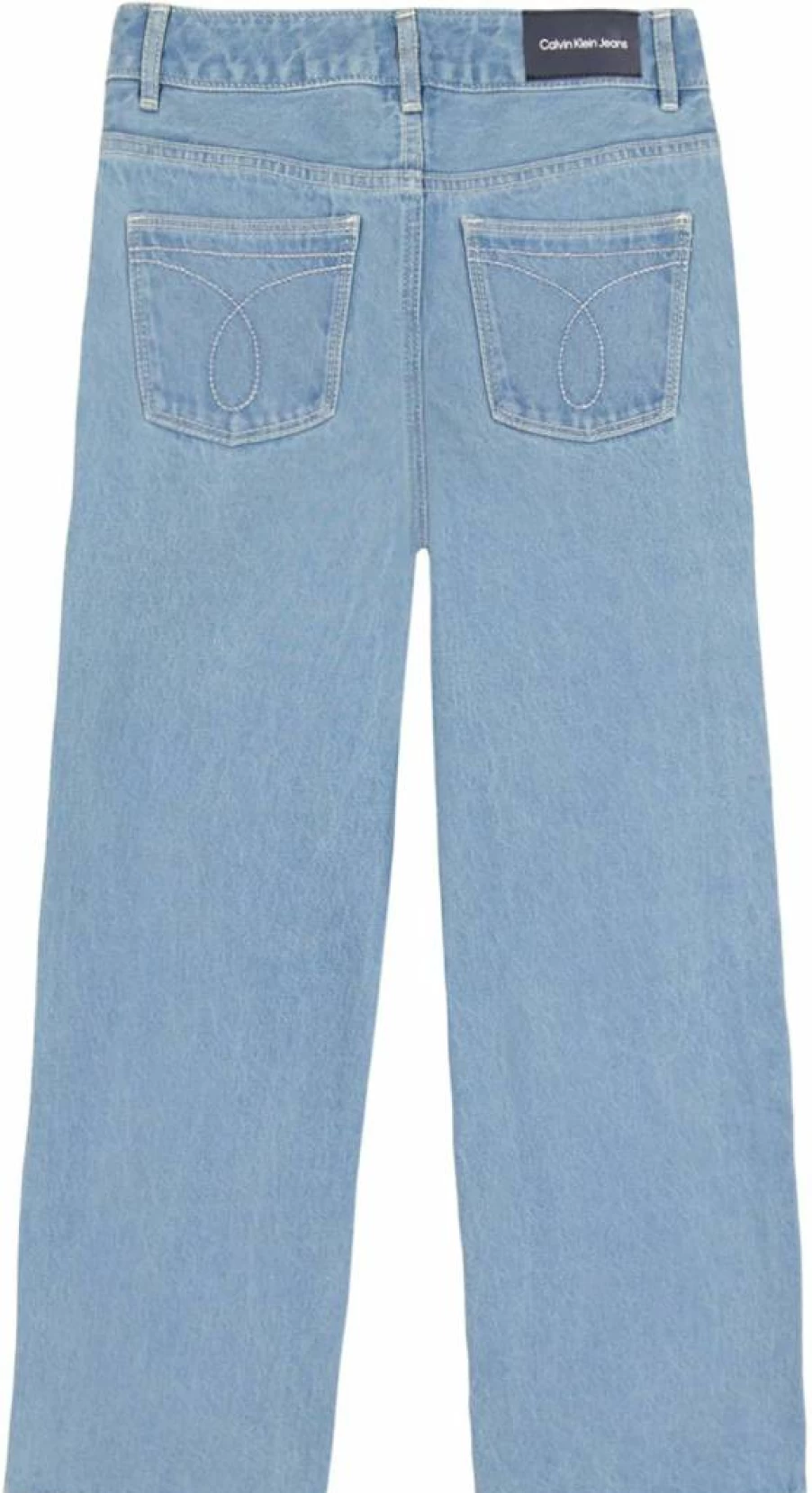 Calvin Klein Girls' Wide Leg Soft Stretch Denim Jeans for Comfort and Style