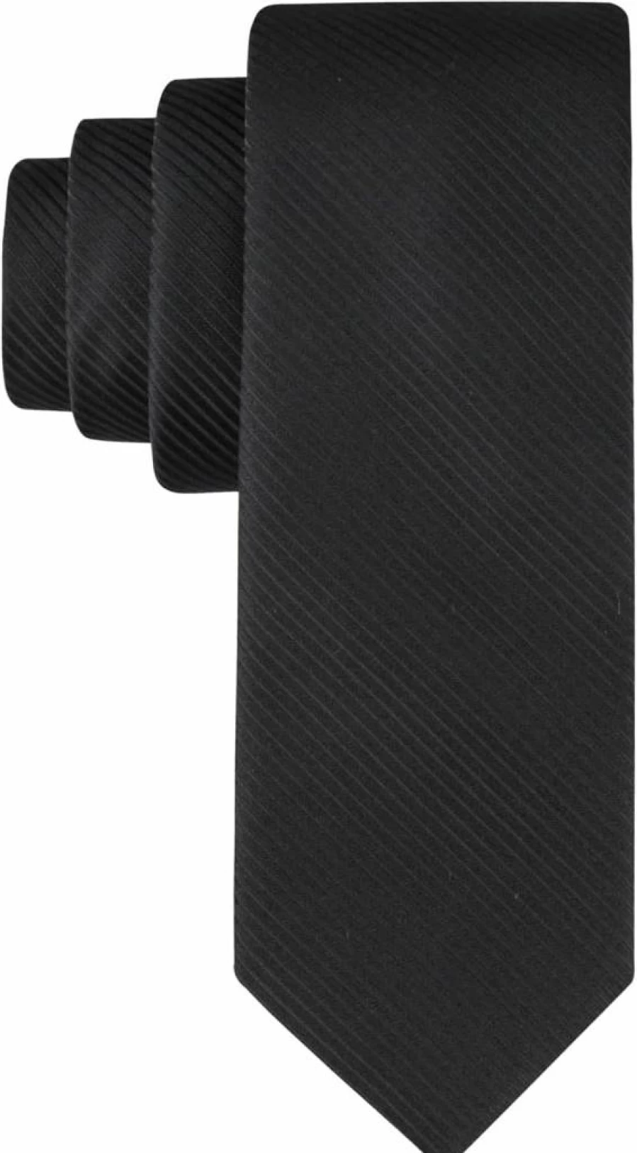 Calvin Klein Men's Black Solid & Patterned Neckties - Standard & Extra Long Sizes for Formal & Business Attire