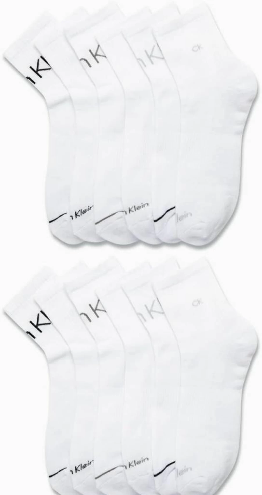 Calvin Klein Men's 12-Pack Performance Cushioned Ankle Socks for Athletic Comfort (Sizes 7-12)