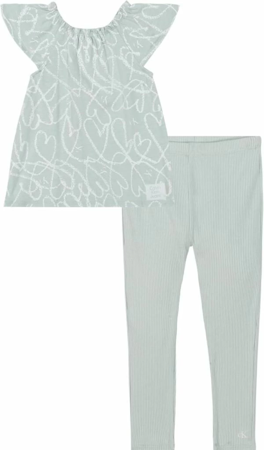 Calvin Klein Girls 2-Piece Outfit: Soft Tunic Top & Stretchy Leggings Set