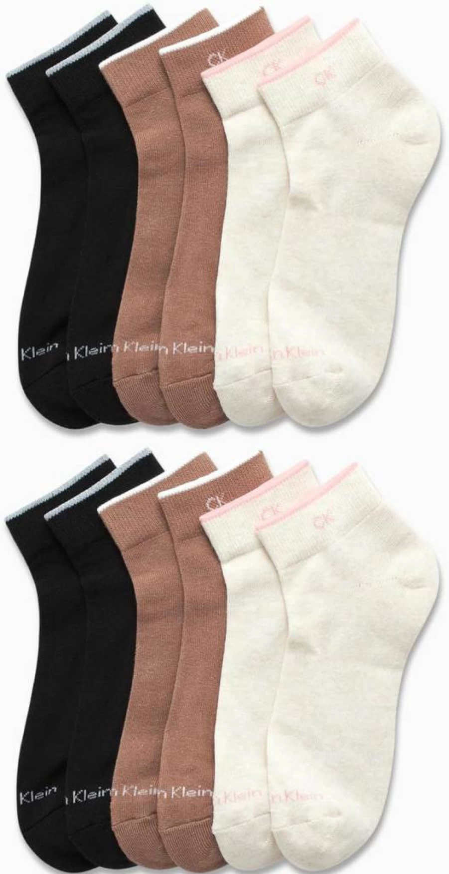 Calvin Klein Women's 12-Pack Cushioned Athletic Ankle Socks - Breathable Sports Socks for Women Size 4-10 - Comfortable Workout Socks