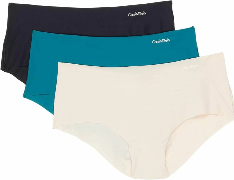 Calvin Klein Women's Invisibles Comfort Hipster Panties Multipack - Soft Breathable Underwear