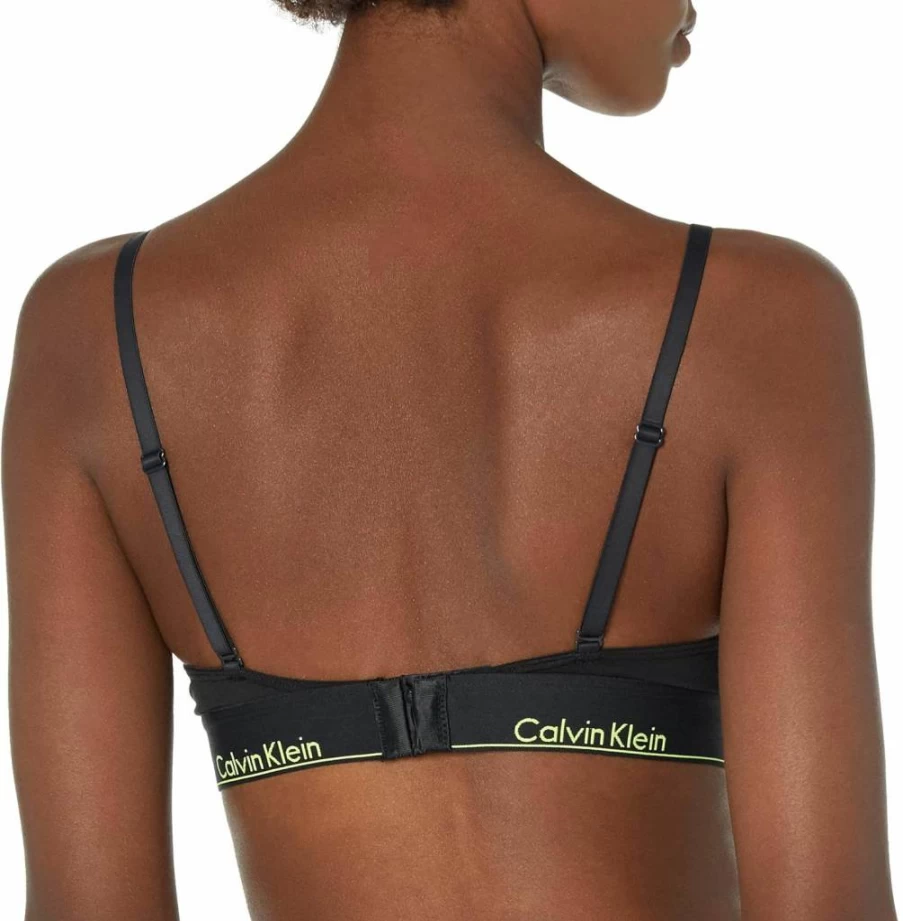 Calvin Klein Women's Modern Cotton Triangle Bra - Comfortable Wireless Lace Bralette for Everyday Wear