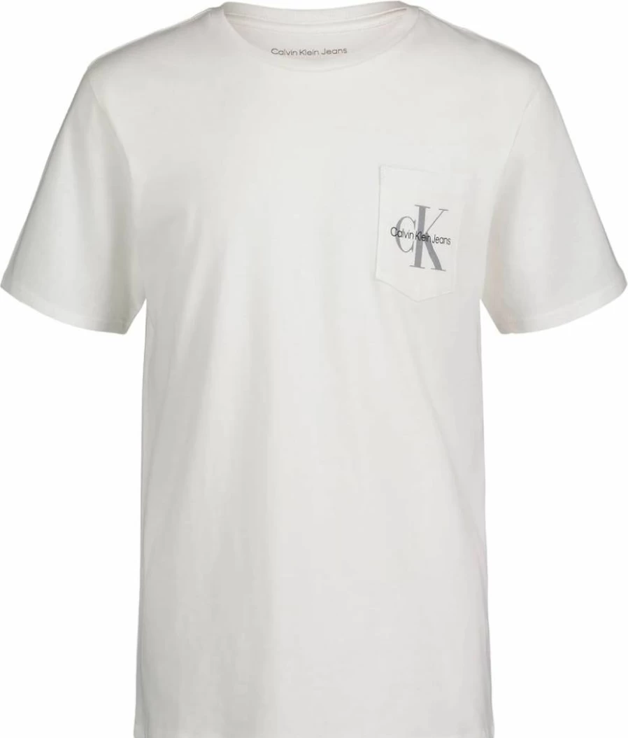 Calvin Klein Boys' Relaxed Fit Soft Cotton Short Sleeve Pocket T-Shirt with Logo