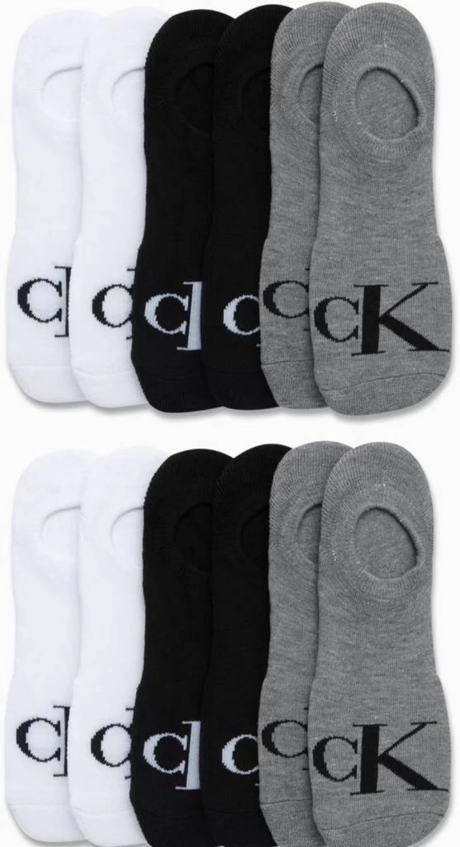 Calvin Klein Men's No Show Socks 12 Pack - Low Cut Cushioned Non-Slip Liner Socks for Sneakers & Loafers (Sizes 7-12)