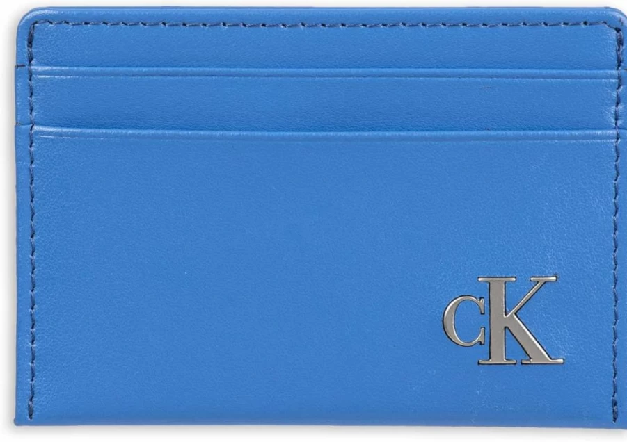 Calvin Klein Men's Slim RFID Minimalist Leather Wallet - Card Holder Case for Men