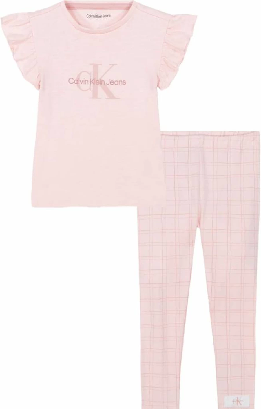 Calvin Klein Girls 2-Piece Outfit: Soft Tunic Top & Stretchy Leggings Set