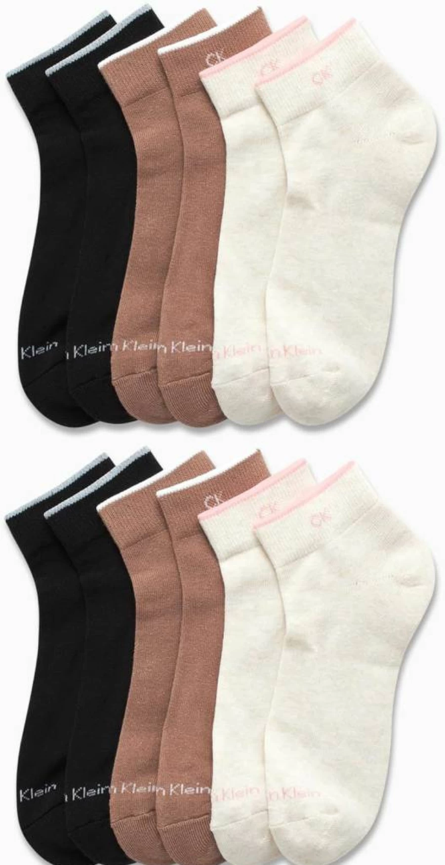 Calvin Klein Women's 12-Pack Cushioned Athletic Ankle Socks for Sports & Active Wear (Size 4-10)