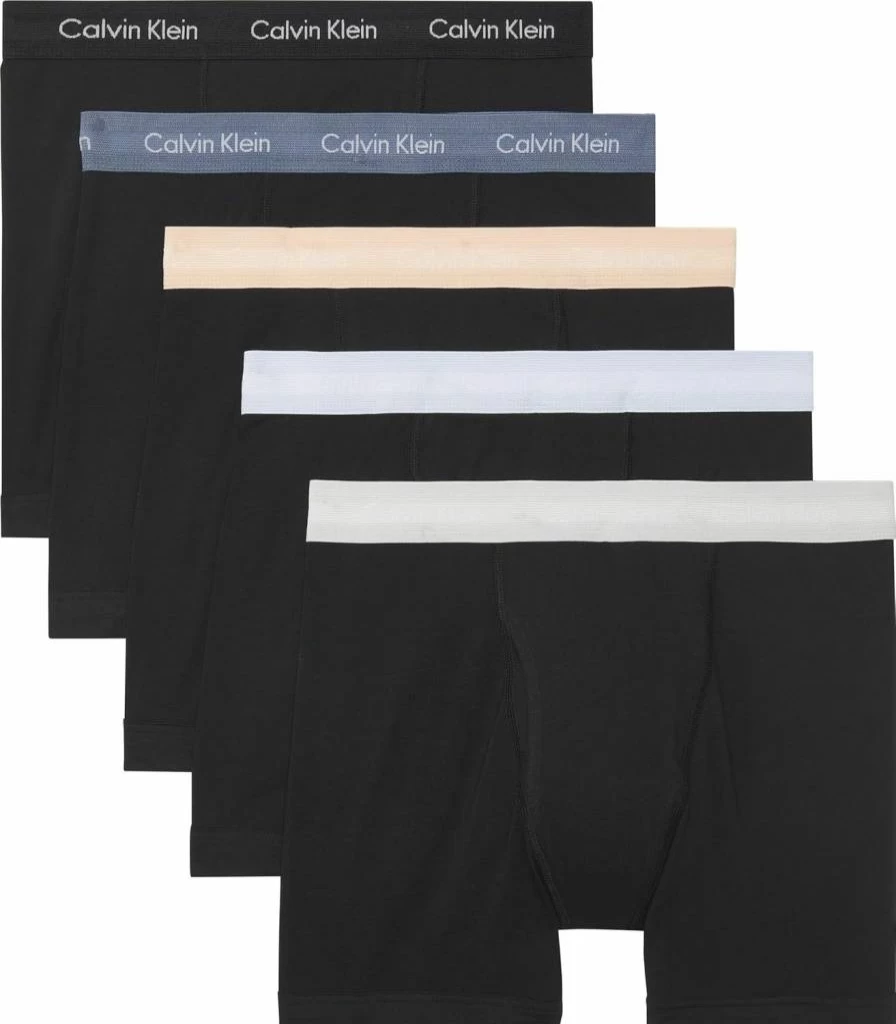 Calvin Klein Men's 5-Pack Cotton Stretch Boxer Briefs - Soft Comfort Underwear for Everyday Wear