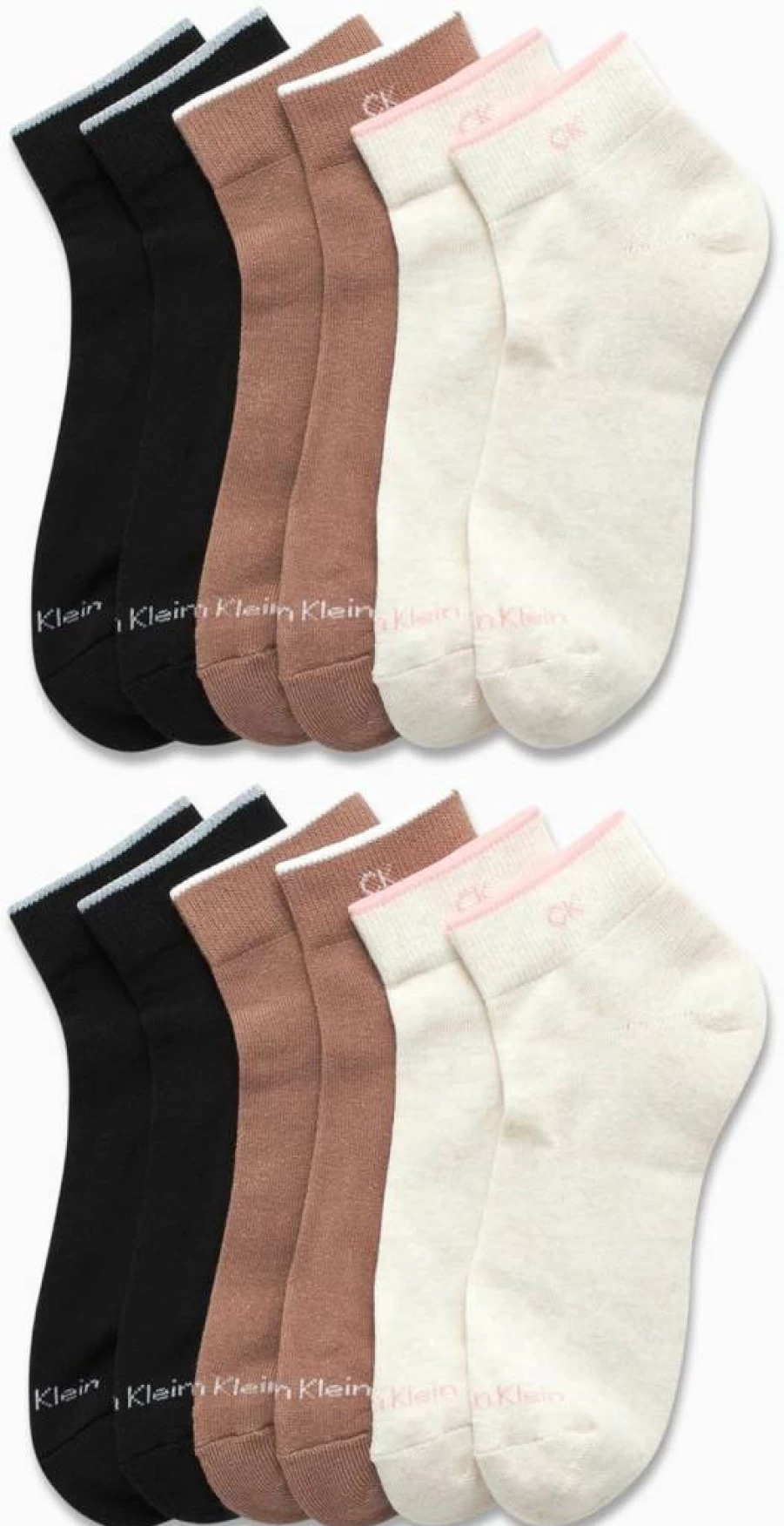 Calvin Klein Women's 12-Pack Cushioned Athletic Ankle Socks for Sports & Active Wear (Size 4-10)