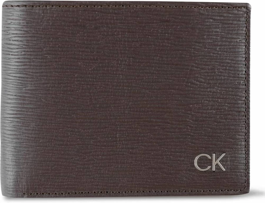 Calvin Klein Men's RFID-Protected Genuine Leather Minimalist Bifold Wallet with Multiple Card Slots & ID Window