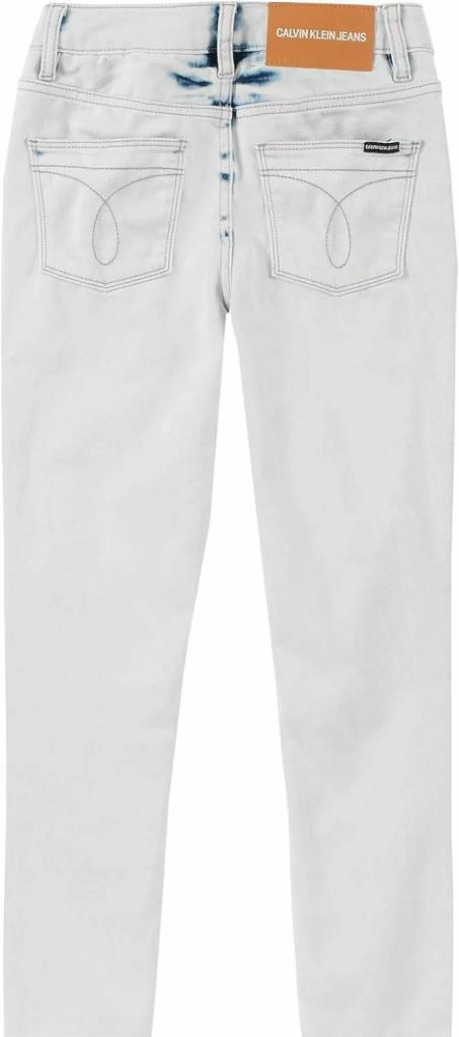 Calvin Klein Girls' Slim Fit Stretch Denim Jeans for Kids - Comfortable 5-Pocket Design