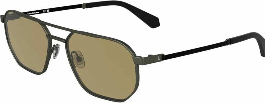 Calvin Klein Jeans CKJ25202S Matte Dark Gunmetal Rectangular Sunglasses for Men & Women