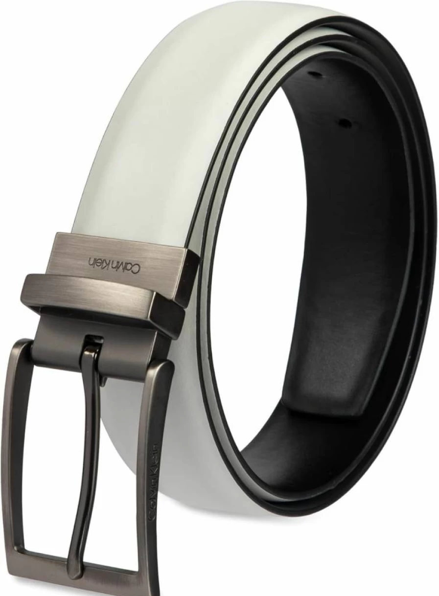 Calvin Klein Men's Reversible Leather Dress Belt for Business Casual Wear