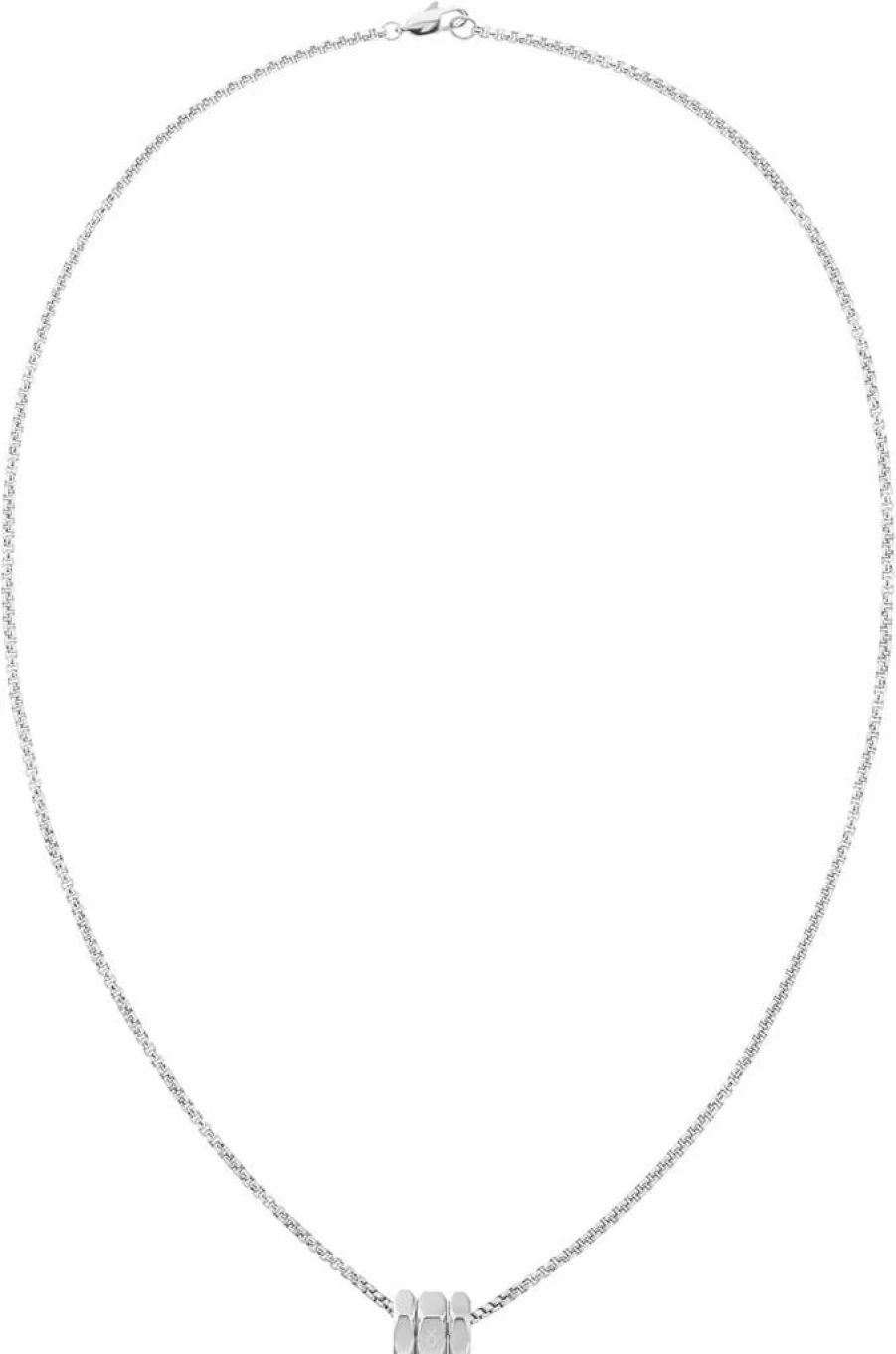 Calvin Klein Men's Stainless Steel Bolt Necklace in Silver | Modern Jewelry for Men | Model 35000258