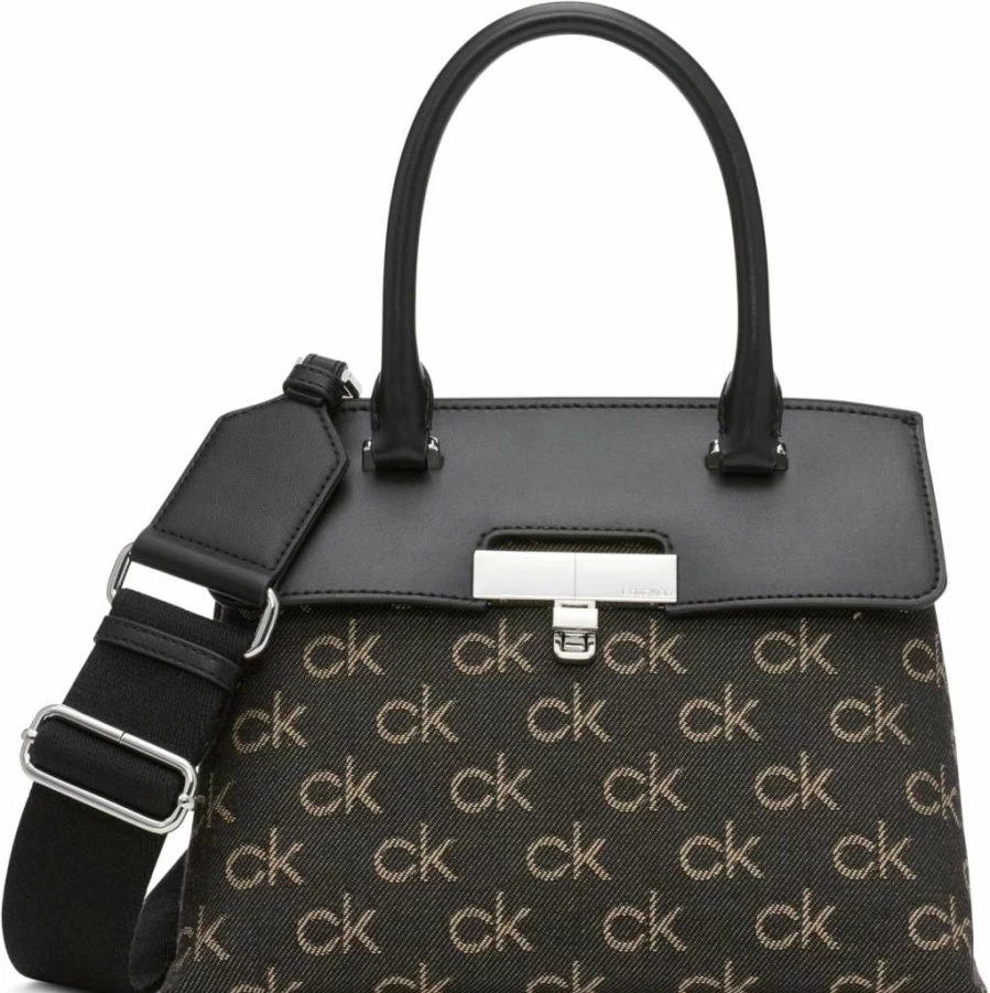 Calvin Klein Women's Becky Vegan Leather Mini Crossbody Bag - Convertible 2-in-1 Design with Dual Pockets