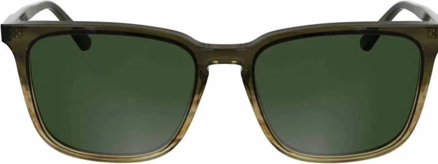 Calvin Klein CK25507S Men's Striped Khaki Sunglasses with Dark Khaki Lenses