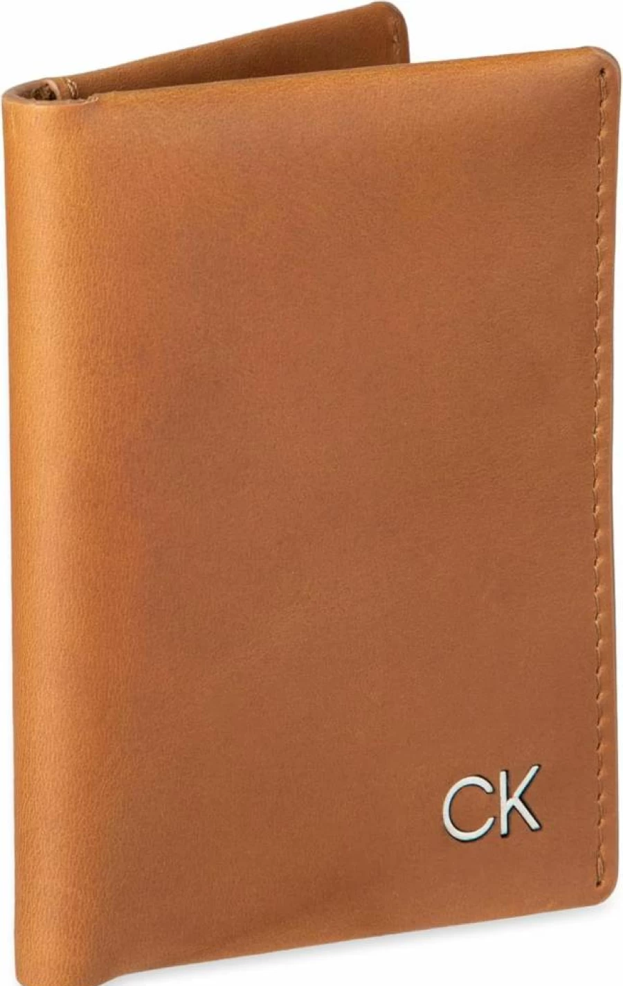 Calvin Klein Men's RFID-Blocking Genuine Leather Bifold Wallet in Tan, Slim Design, One Size