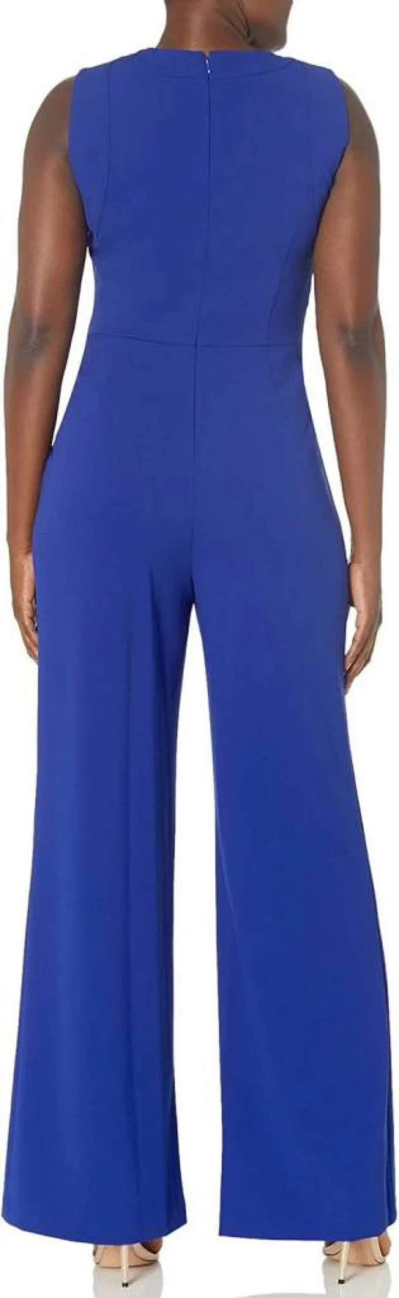 Calvin Klein Women's Sleeveless Jumpsuit with Cutout Neckline and Pockets | Casual Romper for Women