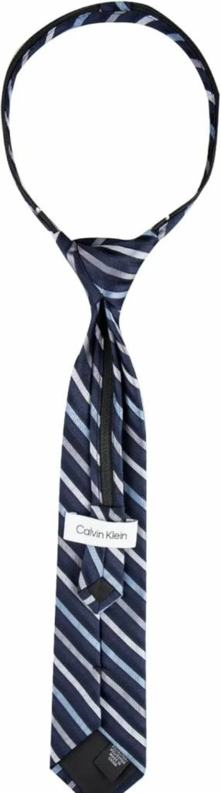 Calvin Klein Boys' Adjustable Pre-Tied Necktie with Zipper Closure for Big Boys - Classic Formal Wear