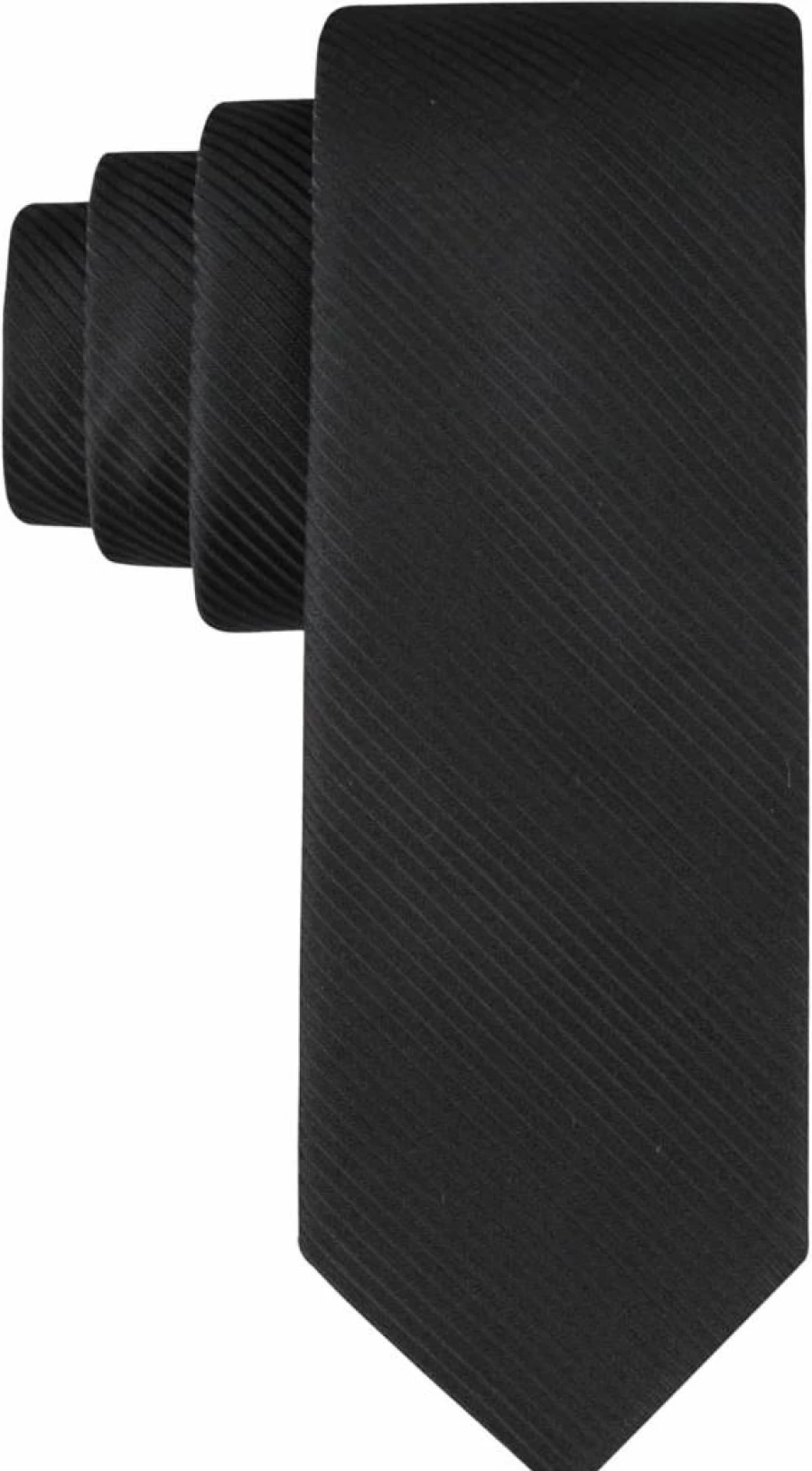 Calvin Klein Men's Formal Black Solid & Patterned Necktie - Classic & Extra Long Silk Ties for Business & Wedding