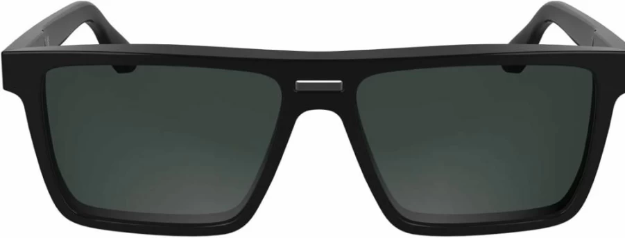 Calvin Klein CK25501S Men's Black Sunglasses with Solid Grey Lens - Classic Aviator Style